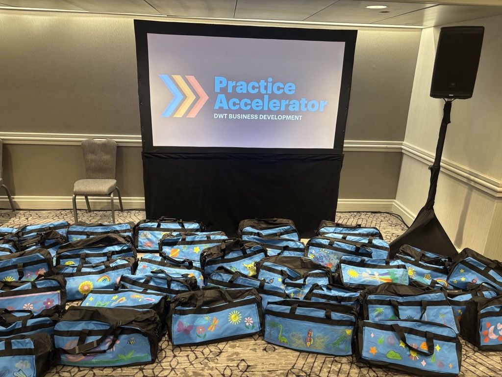 A floor filled with care bags